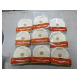 9 PTC 6" Loose Sewn 1/4" Hole Buffing Pads