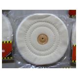 9 PTC 6" Loose Sewn 1/4" Hole Buffing Pads