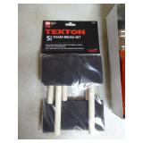 24 Packs of Tekton 5 Piece Foam Brush Set and 12 1" Paint Brushes.