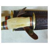 2 Timber Rattler Hunting Knives and Sheathes
