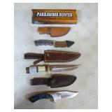 3 Hunting Knifes with Sheathes