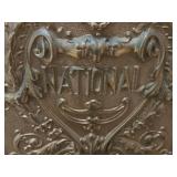 Vintage National Gilded Bronze Case Register with Relief Carving 1930 (includes key)