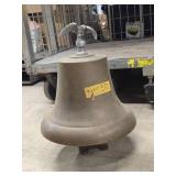 Brass Bell with Eagle Topper on Stand 11"