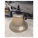Vintage 16" Brass Railroad Locomotive Bell with Clapper