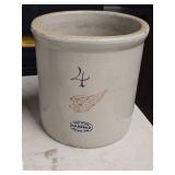 Red Wing 4-Gallon Stoneware Crock 12" x 12"