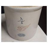 Red Wing 4-Gallon Stoneware Crock 12" x 12"