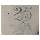 Red Wing Union Stoneware 25-Gallon Stoneware Crock / Birch Leaf pattern / 21" x 22"