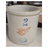 Red Wing 2-Gallon Stoneware Jug 9" x 9 1/2"