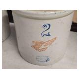 Red Wing 2-Gallon Stoneware Jug 9" x 9 1/2"