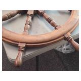 36" Hand-Made Solid Wood Ship Wheel Décor