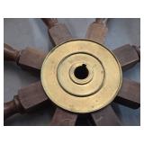 36" Hand-Made Solid Wood Ship Wheel Décor