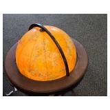 Vintage 16" Heirloom Globe Illuminated on Wooden base with wheels by Replogle