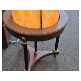 Vintage 16" Heirloom Globe Illuminated on Wooden base with wheels by Replogle