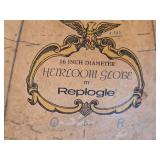 Vintage 16" Heirloom Globe Illuminated on Wooden base with wheels by Replogle