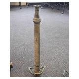 Vintage Late 19th / Early 20th Century 32" Brass and Cast Iron Fire Hose Nozzle