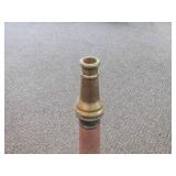 Vintage Late 19th / Early 20th Century 30" Brass and Cast Iron Fire Hose Nozzle