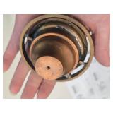 Vintage Maritime Compass / Binnacle Mounted on a Turned Wood Bowl