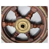18" Solid Wood Nautical Ship Steering Wheel