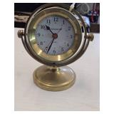 Vintage Chronometer Quartz Nautical Clock on a Brass Stand
