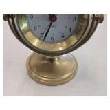Vintage Chronometer Quartz Nautical Clock on a Brass Stand