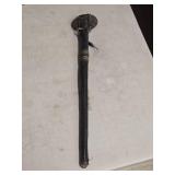 Vintage Native American Stone Tomahawk - Tanned Leather Covered Wood Handle