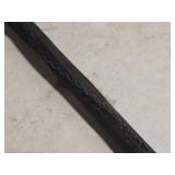 Vintage Native American Stone Tomahawk - Tanned Leather Covered Wood Handle