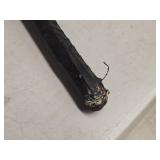 Vintage Native American Stone Tomahawk - Tanned Leather Covered Wood Handle