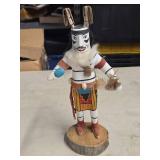Vintage Handcrafted Navajo Style Hopi Kachina Native American Doll - Clown Singing For Good Way by D. Livingston 1995