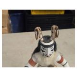 Vintage Handcrafted Navajo Style Hopi Kachina Native American Doll - Clown Singing For Good Way by D. Livingston 1995