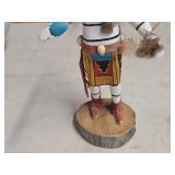 Vintage Handcrafted Navajo Style Hopi Kachina Native American Doll - Clown Singing For Good Way by D. Livingston 1995