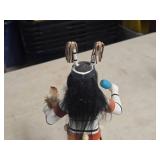 Vintage Handcrafted Navajo Style Hopi Kachina Native American Doll - Clown Singing For Good Way by D. Livingston 1995