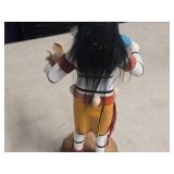Vintage Handcrafted Navajo Style Hopi Kachina Native American Doll - Clown Singing For Good Way by D. Livingston 1995