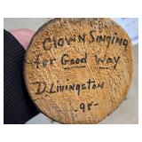 Vintage Handcrafted Navajo Style Hopi Kachina Native American Doll - Clown Singing For Good Way by D. Livingston 1995