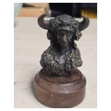 Native American with Bison Headdress theme Bronze Sculpture / by Ron Forman
