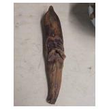 Handcarved Wood Spirit Sculpture - Possible Cedar or Drift Wood Depicting a Wizard or Tree Spirit - Rocky (titled on back)
