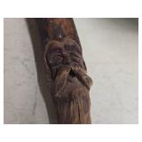 Handcarved Wood Spirit Sculpture - Possible Cedar or Drift Wood Depicting a Wizard or Tree Spirit - Rocky (titled on back)