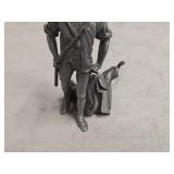 Vintage Revolutionary War Minute Man theme Hudson Pewter Statue by Baston (1972)