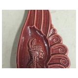 Vintage Red Wing Potteries Pretty Red Wing Indian Maiden / Pretty Model theme Ashtray