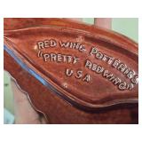 Vintage Red Wing Potteries Pretty Red Wing Indian Maiden / Pretty Model theme Ashtray