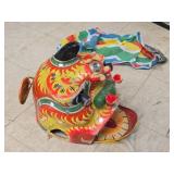 Vintage Chinese Lion Dance Mask / Head Puppet made of Handcrafted Paper Mache