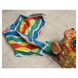 Vintage Chinese Lion Dance Mask / Head Puppet made of Handcrafted Paper Mache