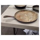 Lot of (3) Cast Iron Cookware - 6-1/2" Pan, 8" Pan and 11" Skillet