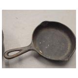 Lot of (3) Cast Iron Cookware - 6-1/2" Pan, 8" Pan and 11" Skillet