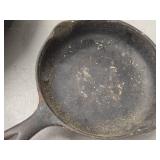 Lot of (3) Cast Iron Pans 11" (x1), 6-1/2" (x2)