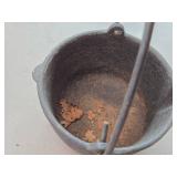 Vintage Cast Iron Cauldron / Smelting Pot with Handle and Spout 4" x 8"