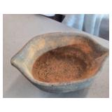 Vintage Cast Iron Bowl with Spouts on Each End 9" x 5 1/2" x 5"