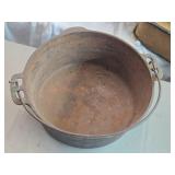 Vintage Cast Iron Dutch Oven / Cauldron (no lid) 4" x 10"
