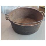 Vintage Cast Iron Dutch Oven / Cauldron (no lid) 4" x 10"