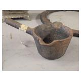Vintage Cast Iron Smelting Ladle / Dipper with Handle (19th Century) 4" x 5 1/2"