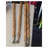 Lot of (4) Vintage Glass Ball and Claw Foot Table Legs